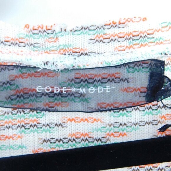 CODE X MODE Space Dye Sweater Womens Sz Small Knit Long Sleeve Multi Color Crop - Picture 5 of 8